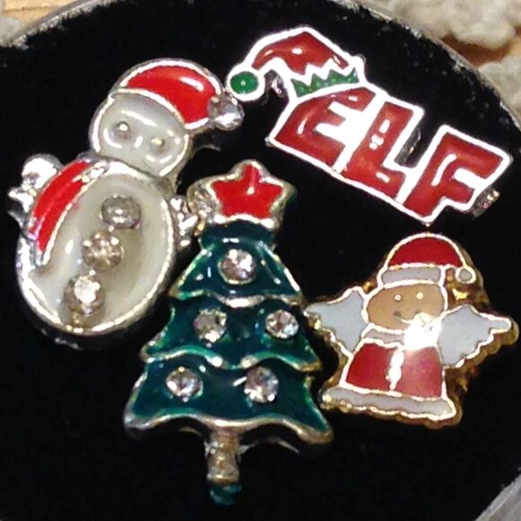 Floating Jewelry Charms, Christmas Theme - Picture 1 of 2
